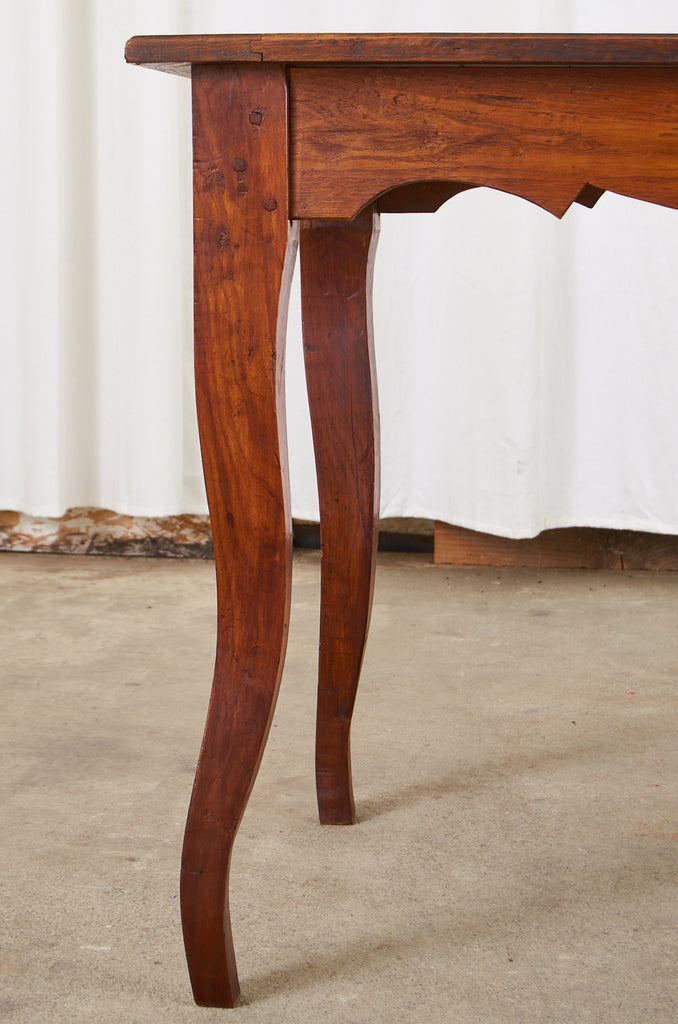 Country French Provincial Oak Farmhouse Dining Table or Console