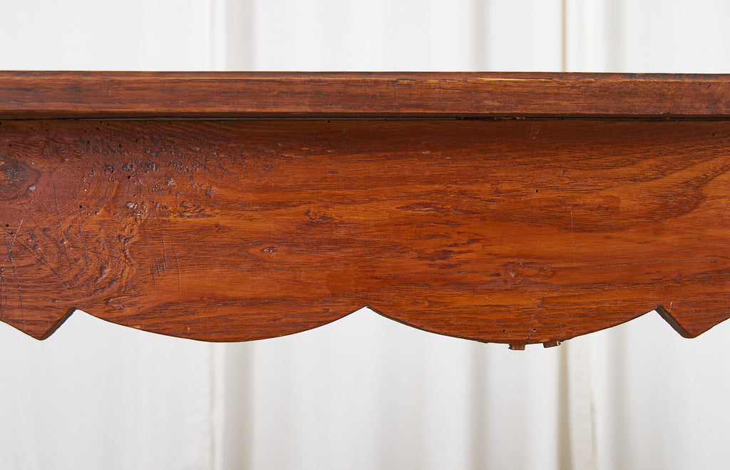 Country French Provincial Oak Farmhouse Dining Table or Console