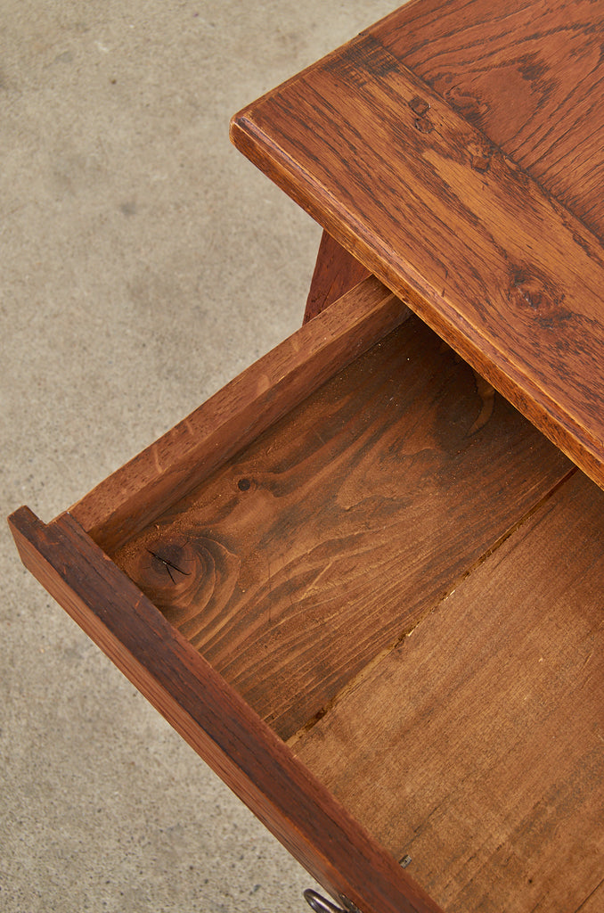 Country French Provincial Oak Farmhouse Dining Table or Console