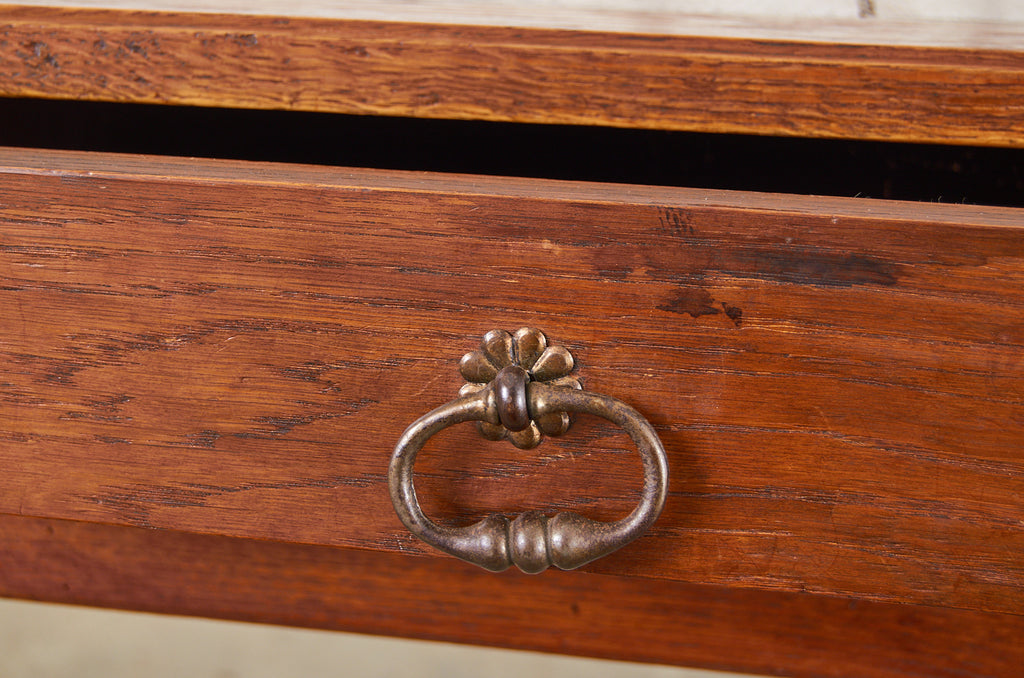 Country French Provincial Oak Farmhouse Dining Table or Console