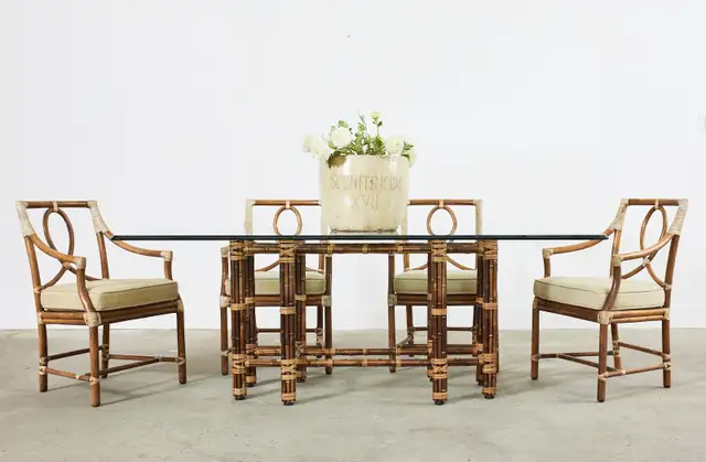 McGuire Organic Modern Bamboo Rectangular Dining Table