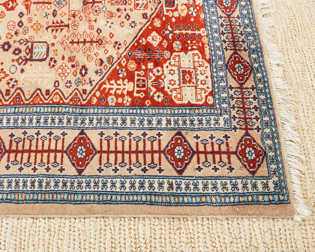 Vintage Pakistani Hand Knotted Rug Carpet