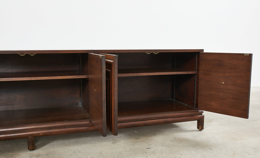Renzo Rutili for Johnson Furniture Walnut Cabinet Credenza