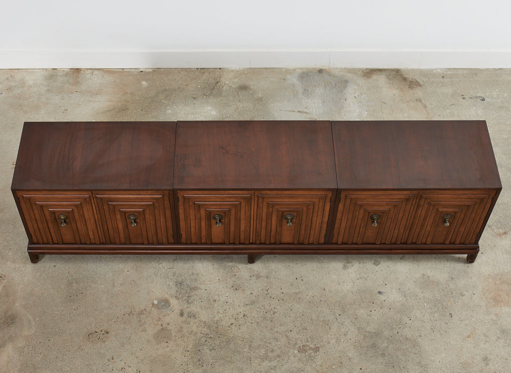 Renzo Rutili for Johnson Furniture Walnut Cabinet Credenza
