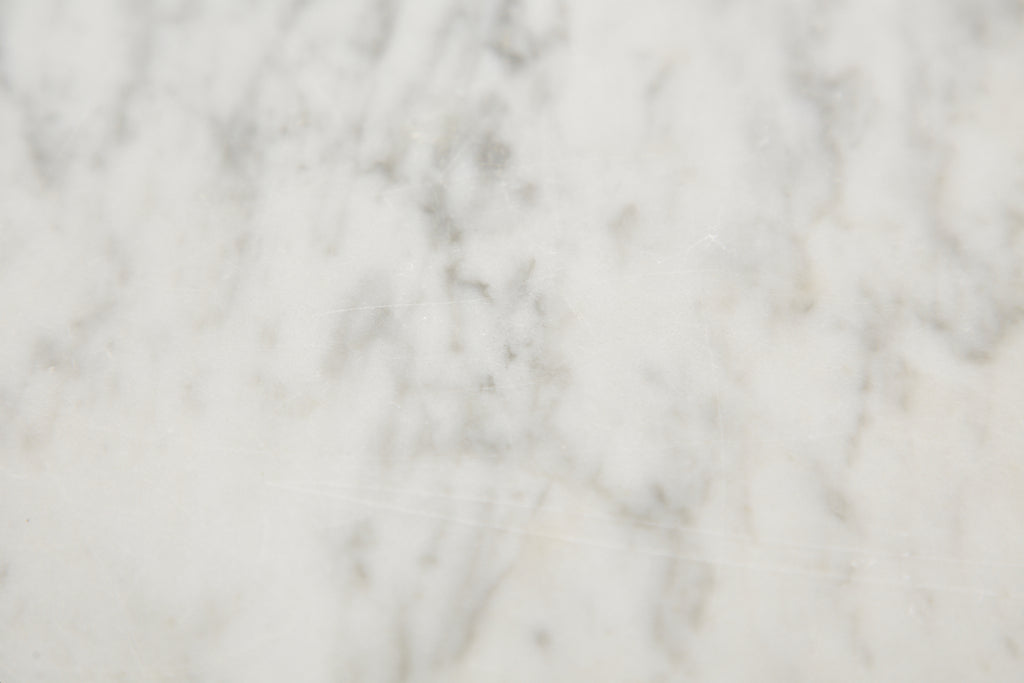 French Art Nouveau Carrrara Marble Iron Garden Dining Table