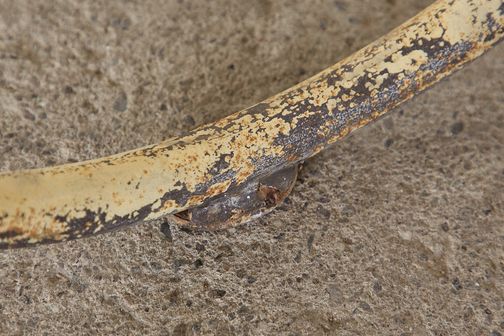 French Art Nouveau Carrrara Marble Iron Garden Dining Table