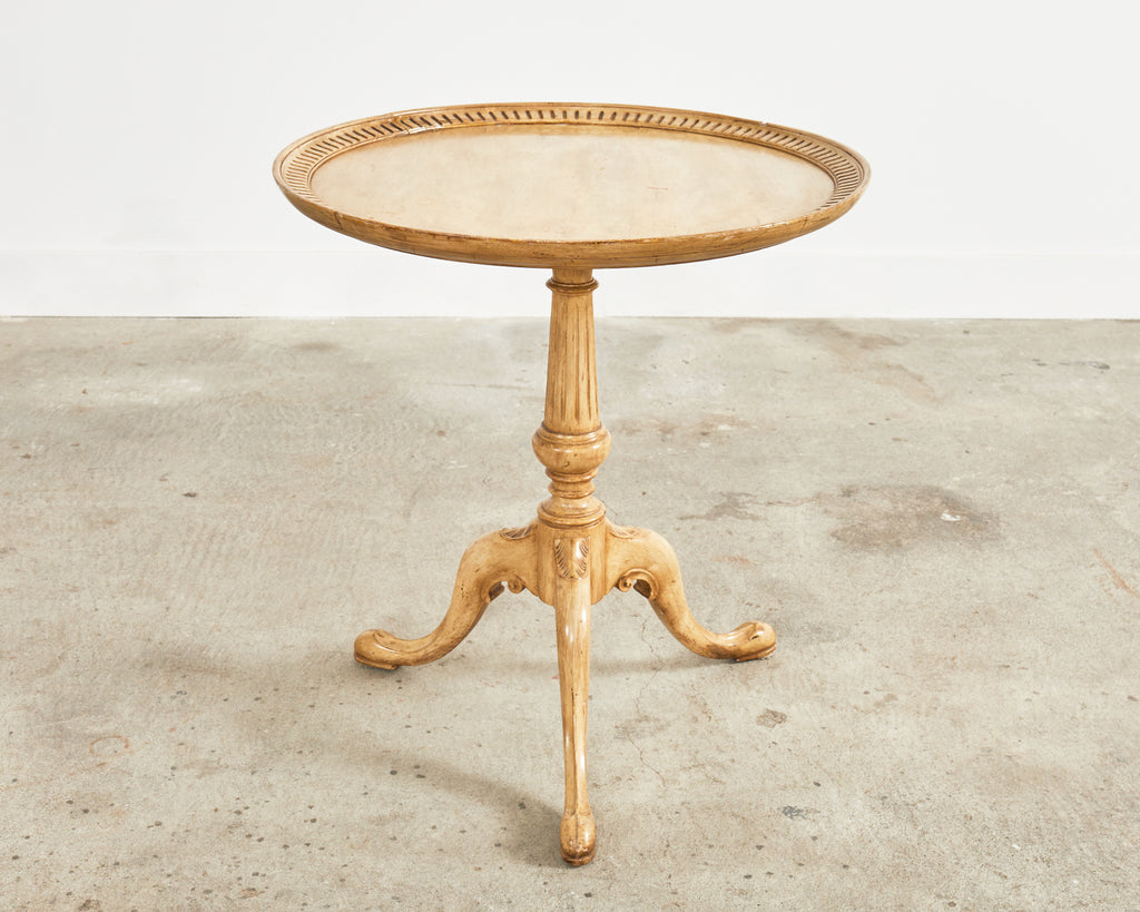 19th Century Georgian Bleached Mahogany Pie Crust Tripod Table