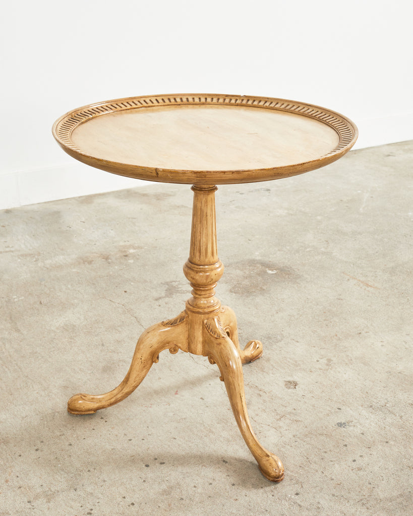 19th Century Georgian Bleached Mahogany Pie Crust Tripod Table