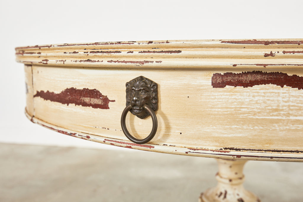 Country Swedish Gustavian Center Table Painted by Ira Yeager