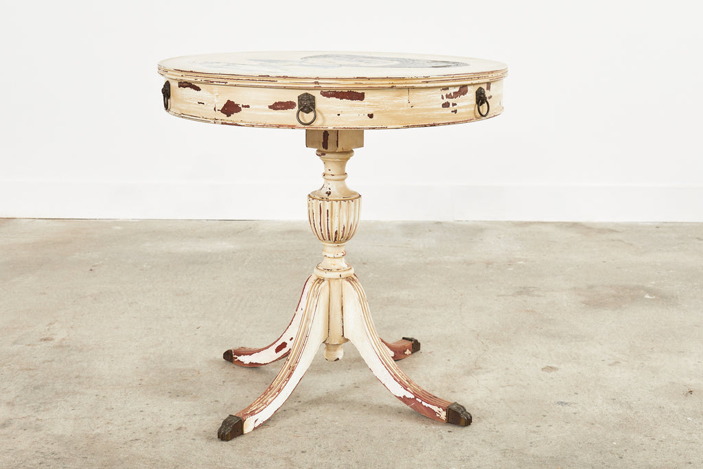 Country Swedish Gustavian Center Table Painted by Ira Yeager