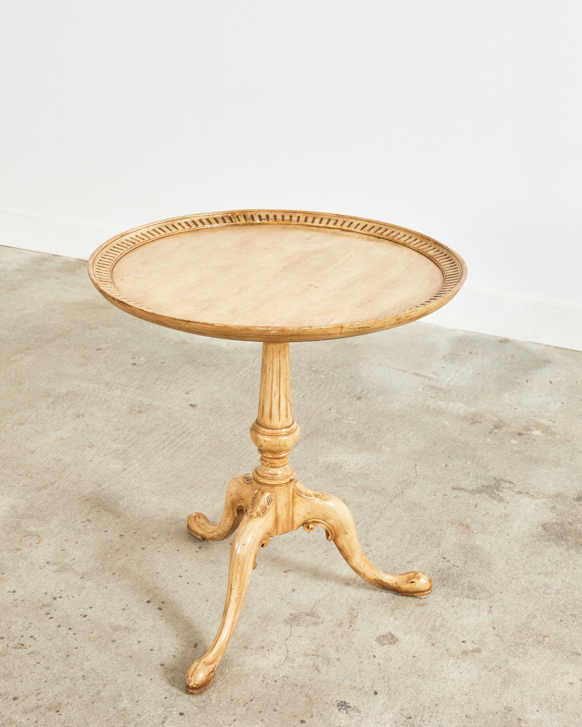 19th Century Georgian Bleached Mahogany Pie Crust Tripod Table