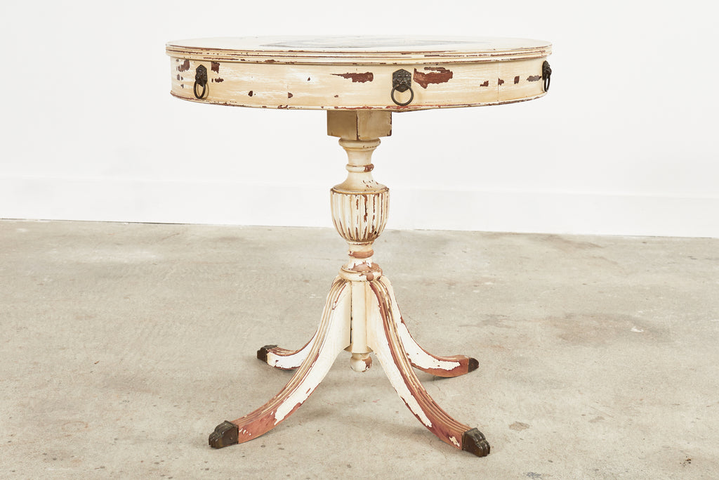 Country Swedish Gustavian Center Table Painted by Ira Yeager