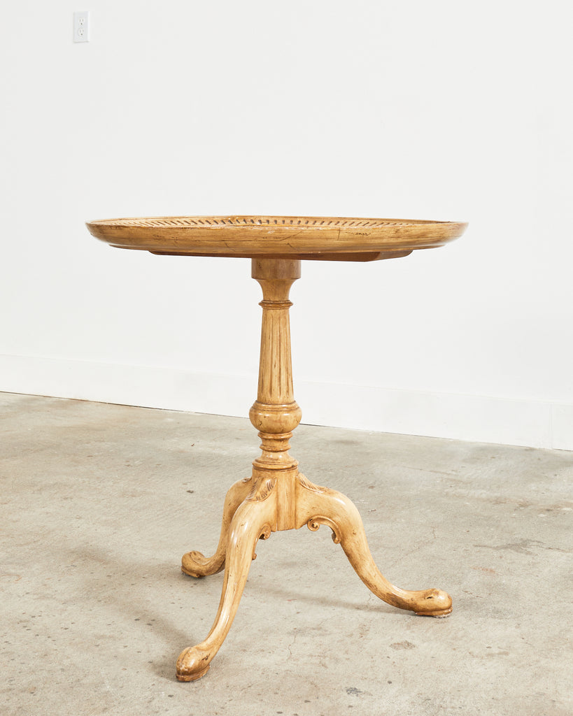 19th Century Georgian Bleached Mahogany Pie Crust Tripod Table