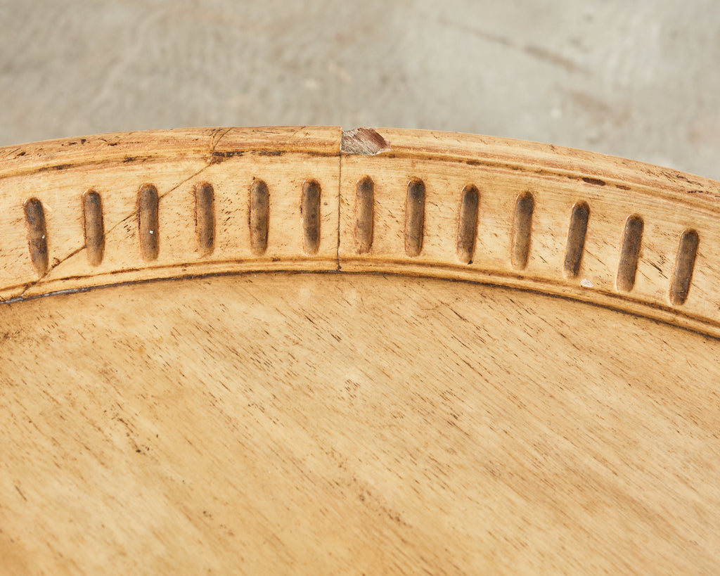 19th Century Georgian Bleached Mahogany Pie Crust Tripod Table