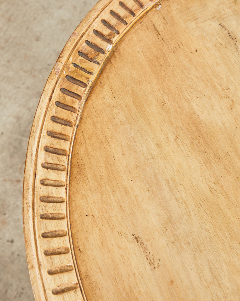 19th Century Georgian Bleached Mahogany Pie Crust Tripod Table