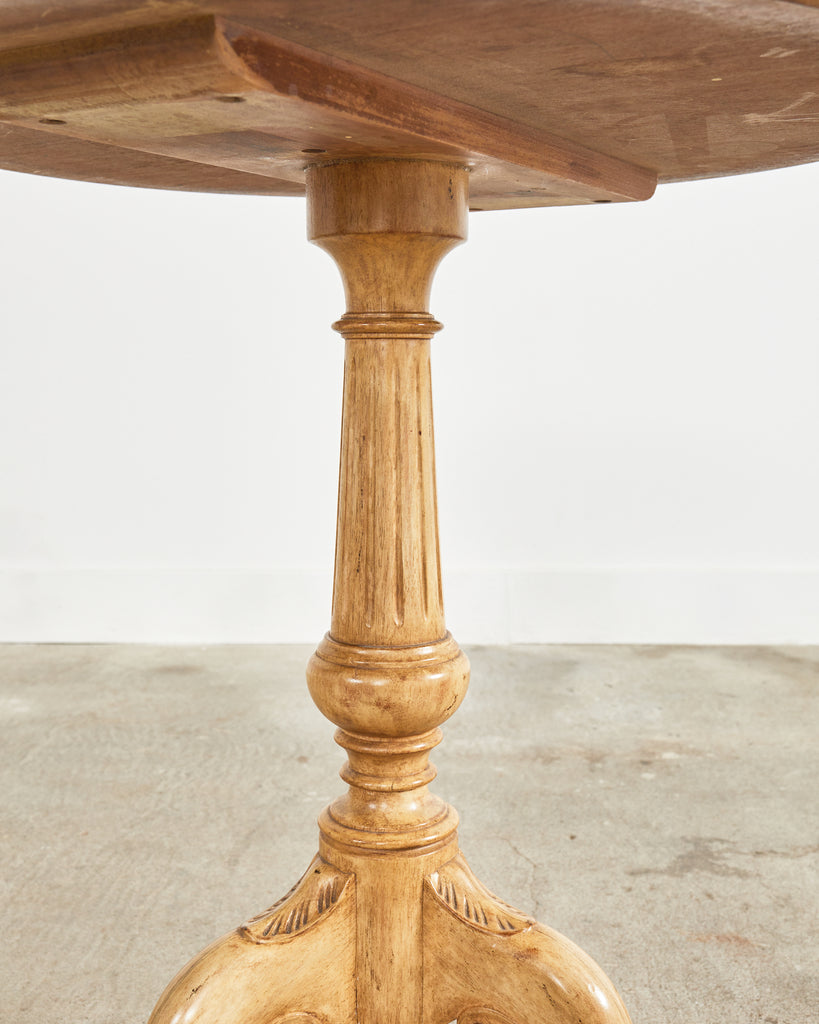 19th Century Georgian Bleached Mahogany Pie Crust Tripod Table
