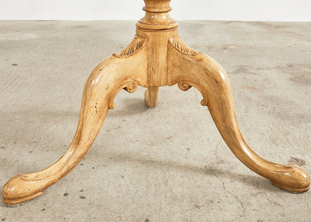 19th Century Georgian Bleached Mahogany Pie Crust Tripod Table