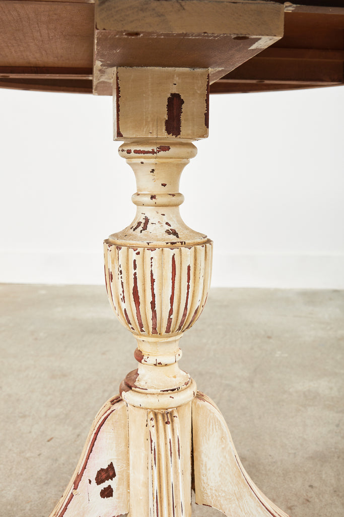 Country Swedish Gustavian Center Table Painted by Ira Yeager