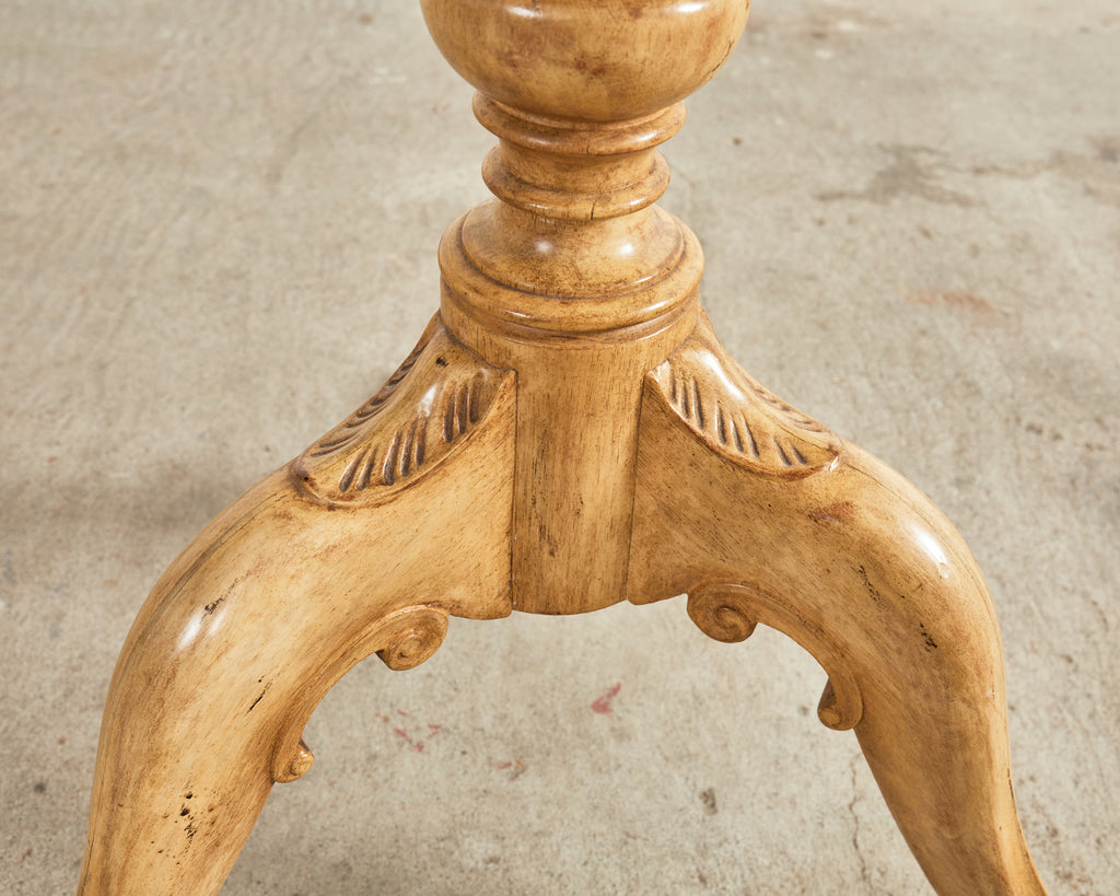 19th Century Georgian Bleached Mahogany Pie Crust Tripod Table