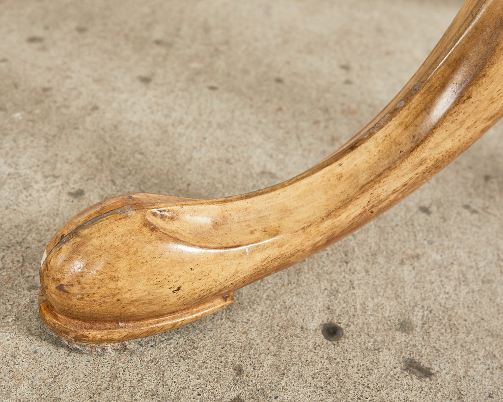 19th Century Georgian Bleached Mahogany Pie Crust Tripod Table