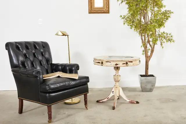 Country Swedish Gustavian Center Table Painted by Ira Yeager