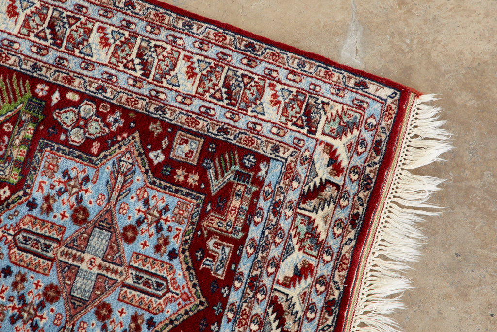 Indo Shirvan Style Hand Knotted Wool Rug