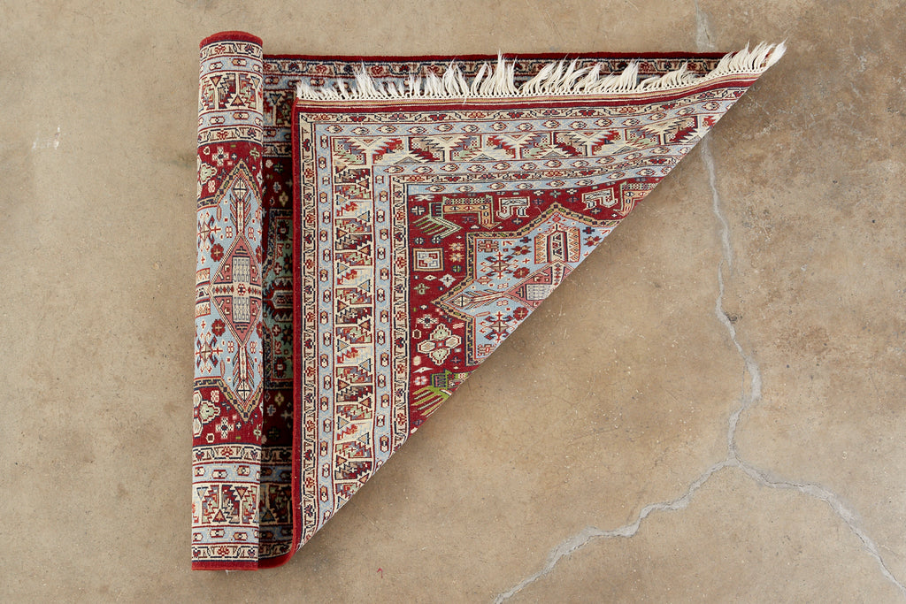 Indo Shirvan Style Hand Knotted Wool Rug