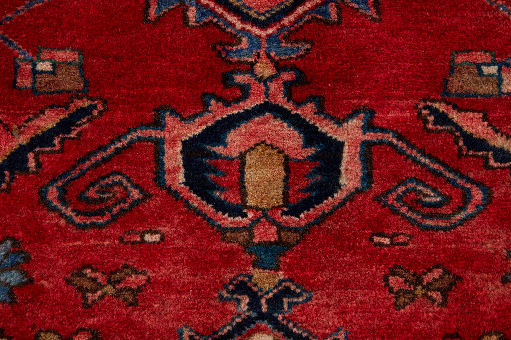 Semi Antique Persian Heriz Tribal Design Runner