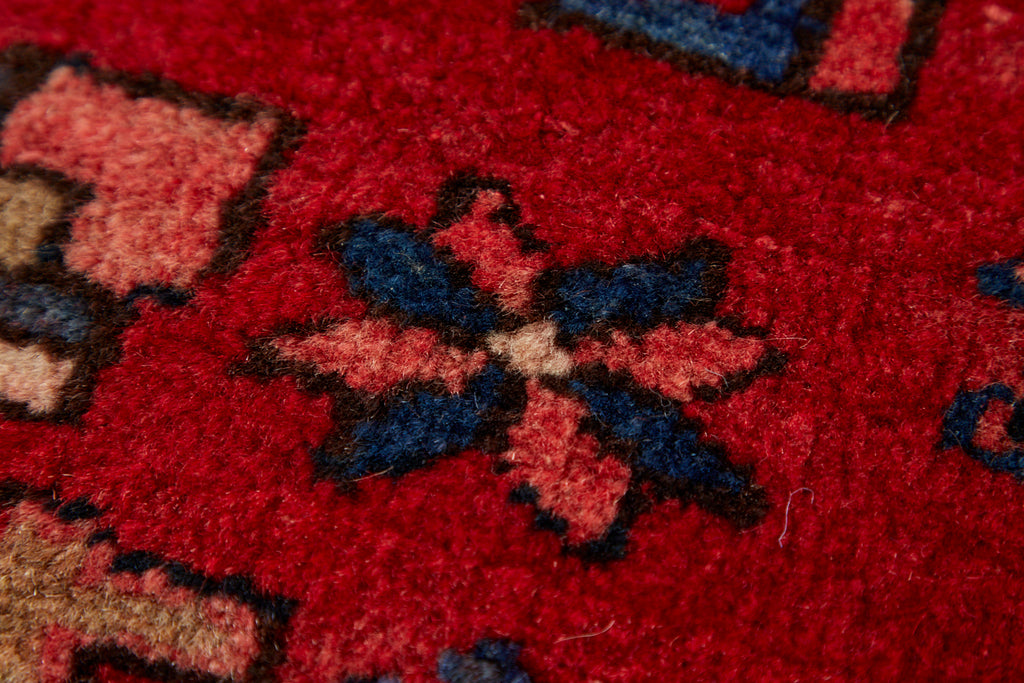 Semi Antique Persian Heriz Tribal Design Runner