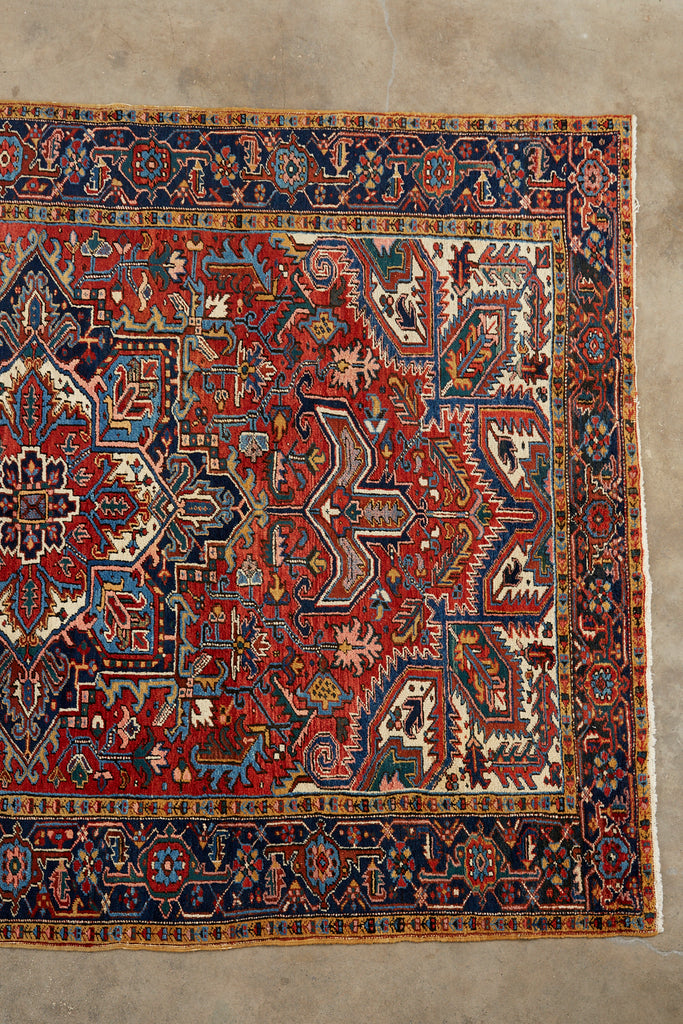 Early 20th Century Antique Persian Heriz Rug