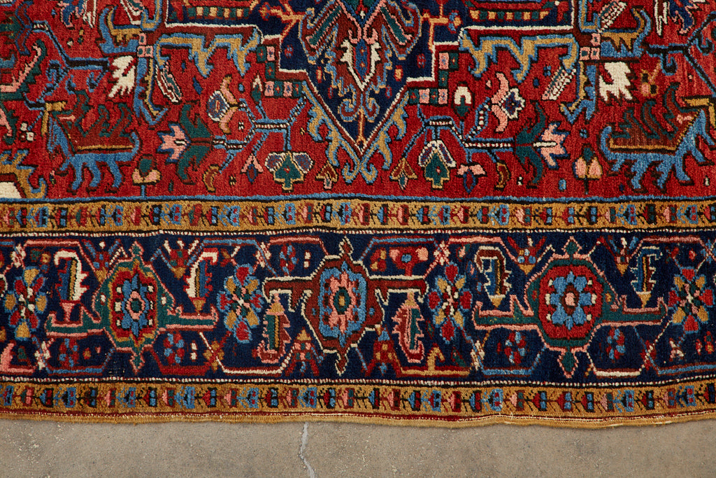 Early 20th Century Antique Persian Heriz Rug