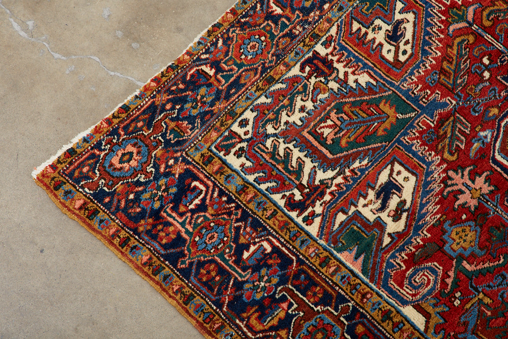 Early 20th Century Antique Persian Heriz Rug