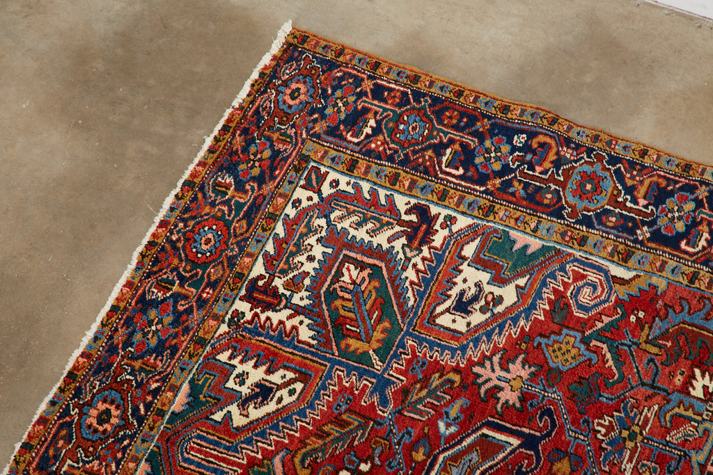Early 20th Century Antique Persian Heriz Rug