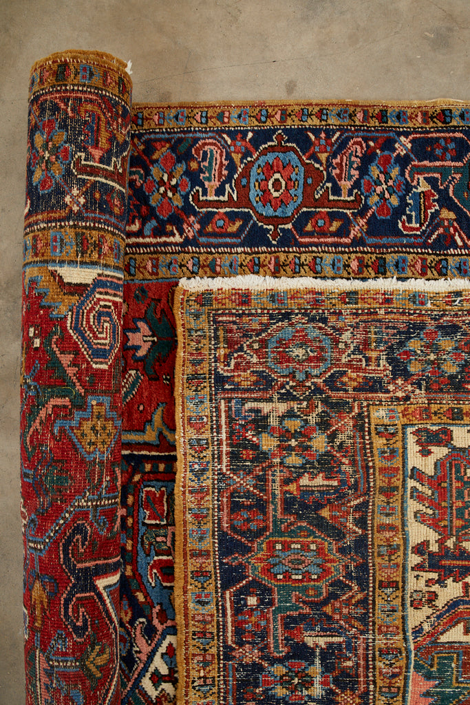 Early 20th Century Antique Persian Heriz Rug