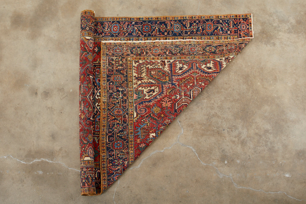 Early 20th Century Antique Persian Heriz Rug