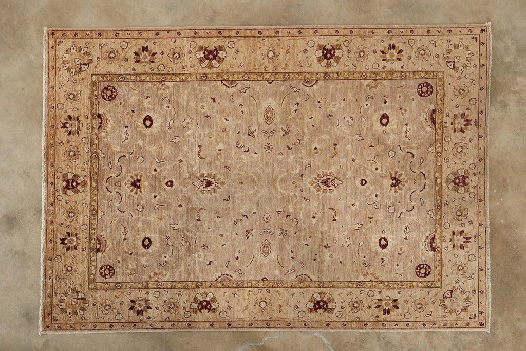 Vintage Khotan Style Beige Rug Carpet