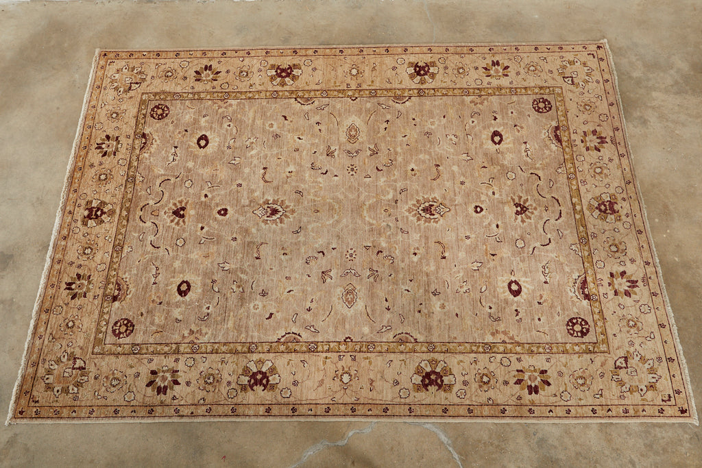 Vintage Khotan Style Beige Rug Carpet