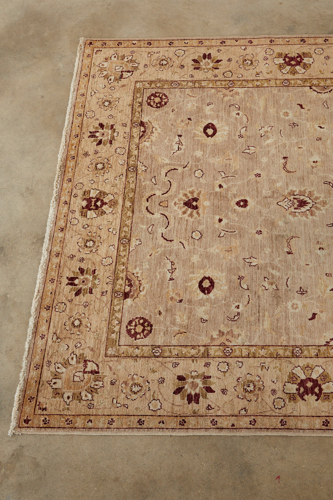 Vintage Khotan Style Beige Rug Carpet