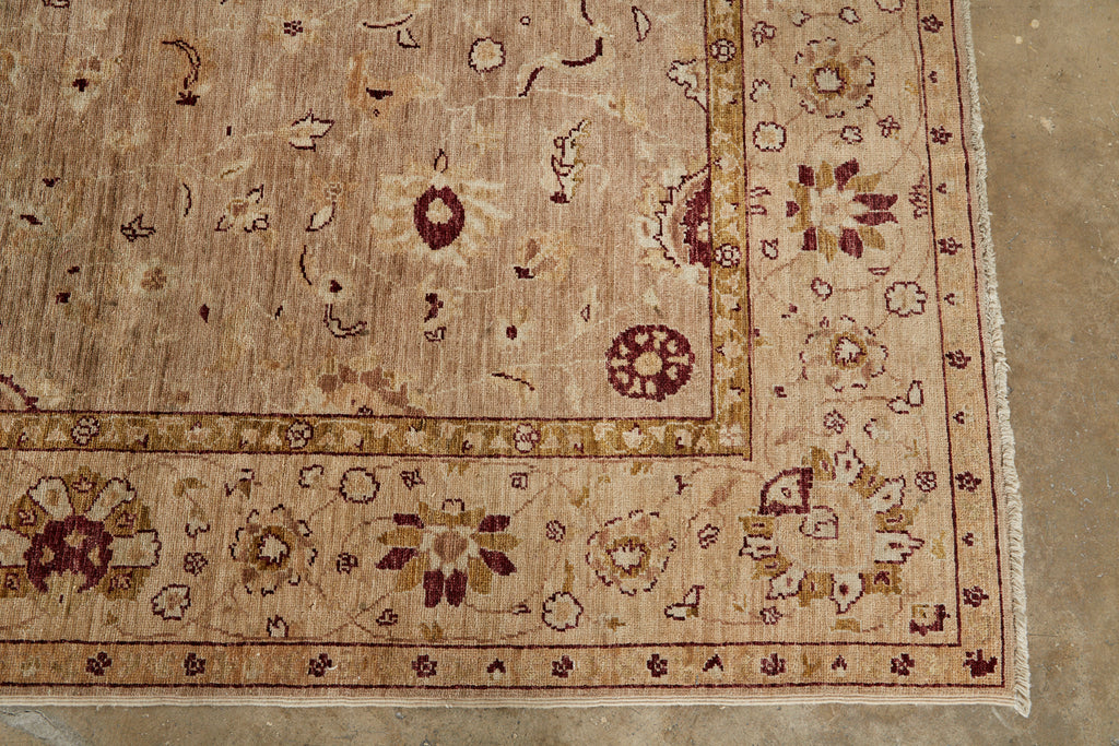 Vintage Khotan Style Beige Rug Carpet