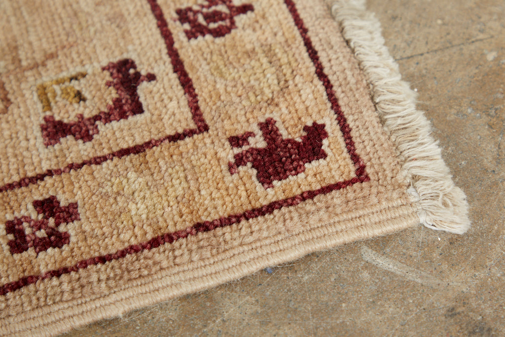 Vintage Khotan Style Beige Rug Carpet