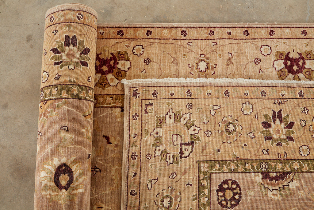 Vintage Khotan Style Beige Rug Carpet