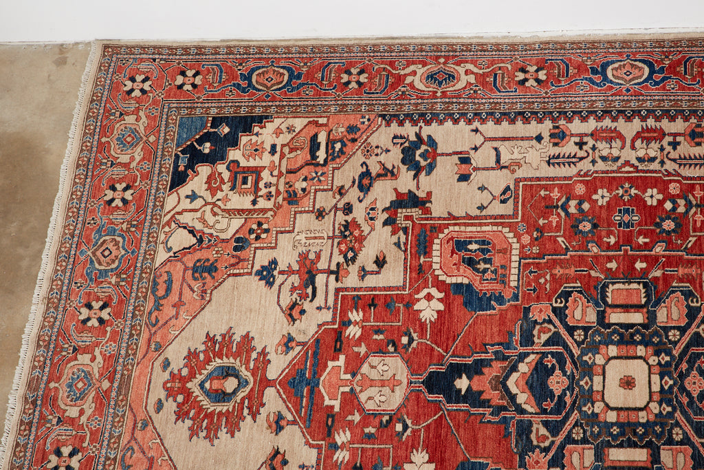Vintage Persian Heriz Carpet