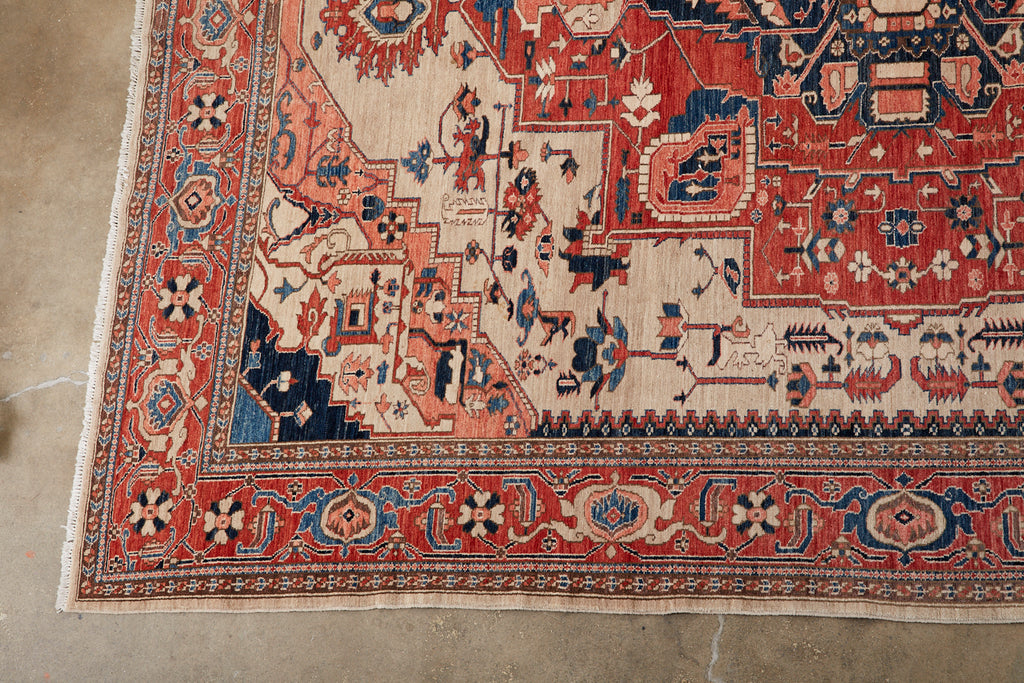 Vintage Persian Heriz Carpet