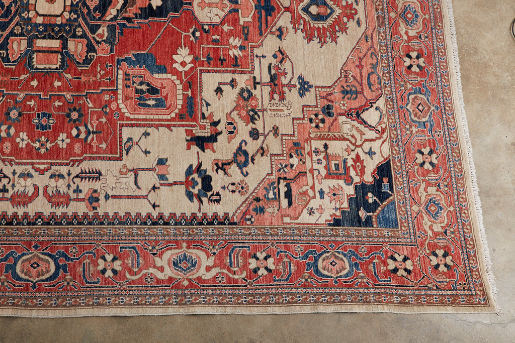 Vintage Persian Heriz Carpet