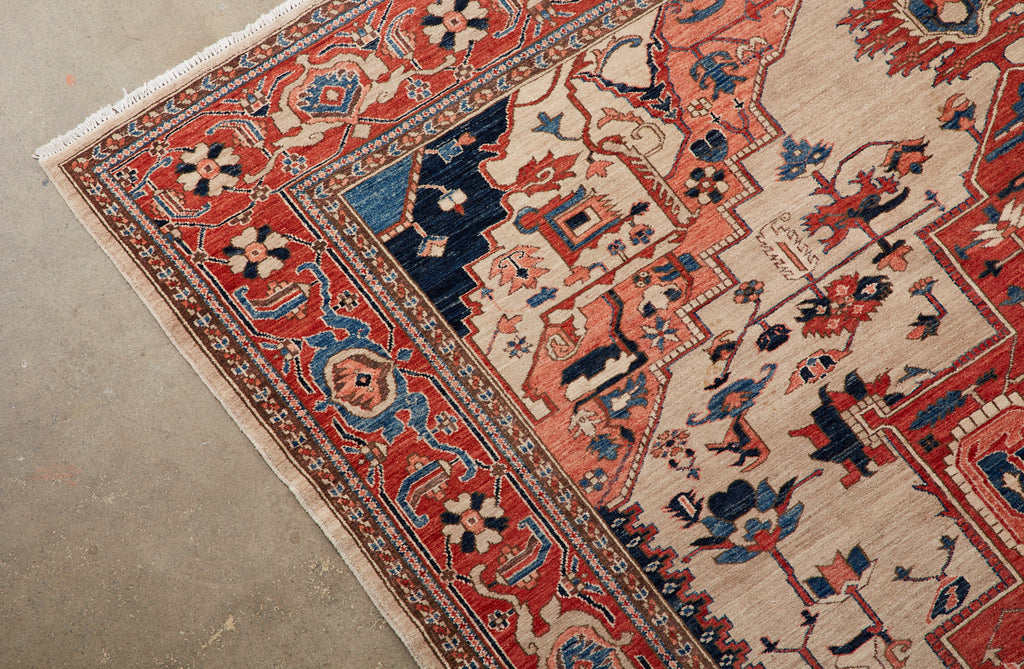 Vintage Persian Heriz Carpet