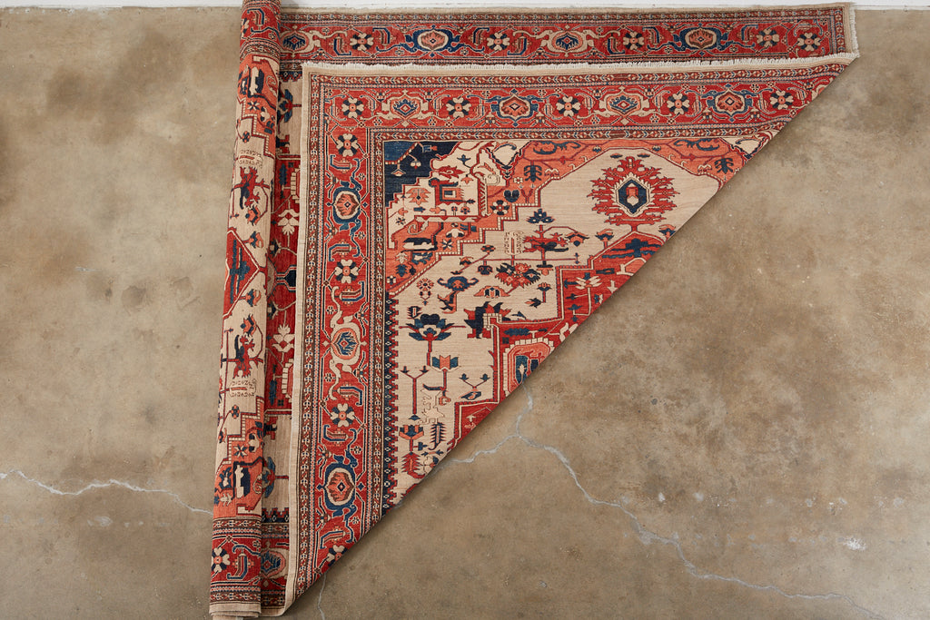 Vintage Persian Heriz Carpet