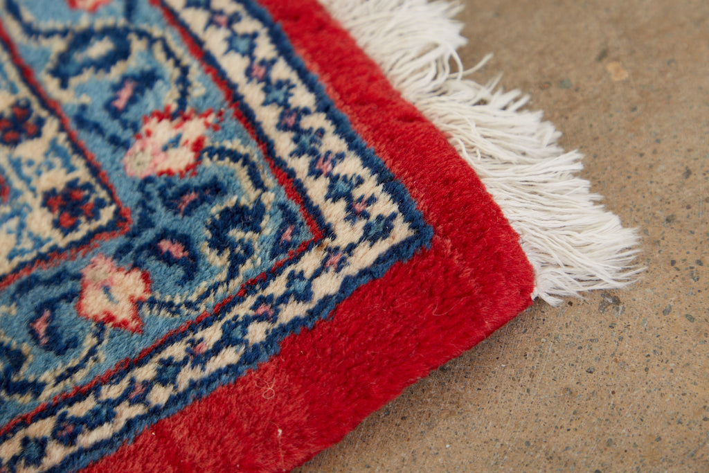 Traditional Ruby Red Persian Medallion Sarouk Rug