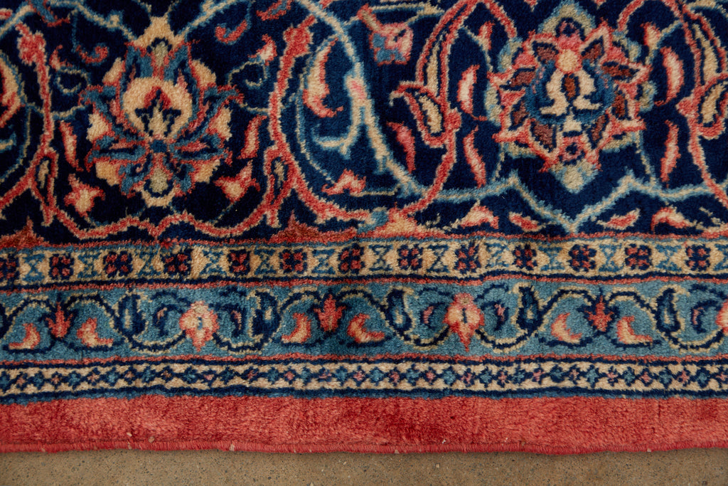 Traditional Ruby Red Persian Medallion Sarouk Rug