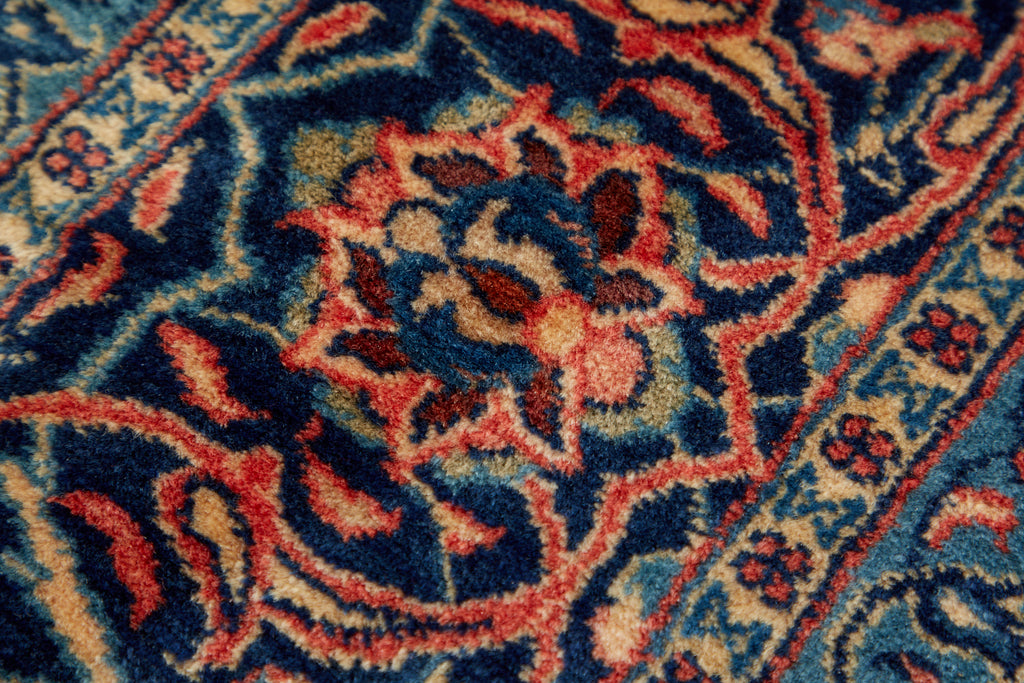 Traditional Ruby Red Persian Medallion Sarouk Rug