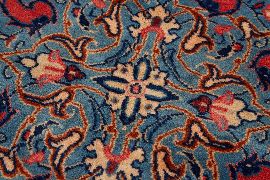 Traditional Ruby Red Persian Medallion Sarouk Rug